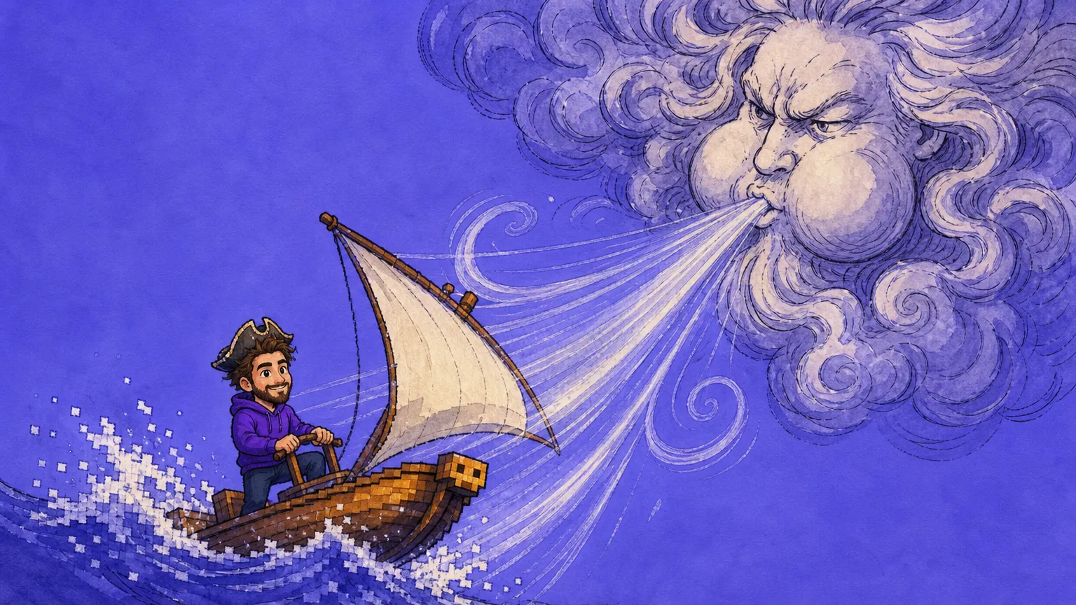 He put real sailing physics in a browser game, then published the math