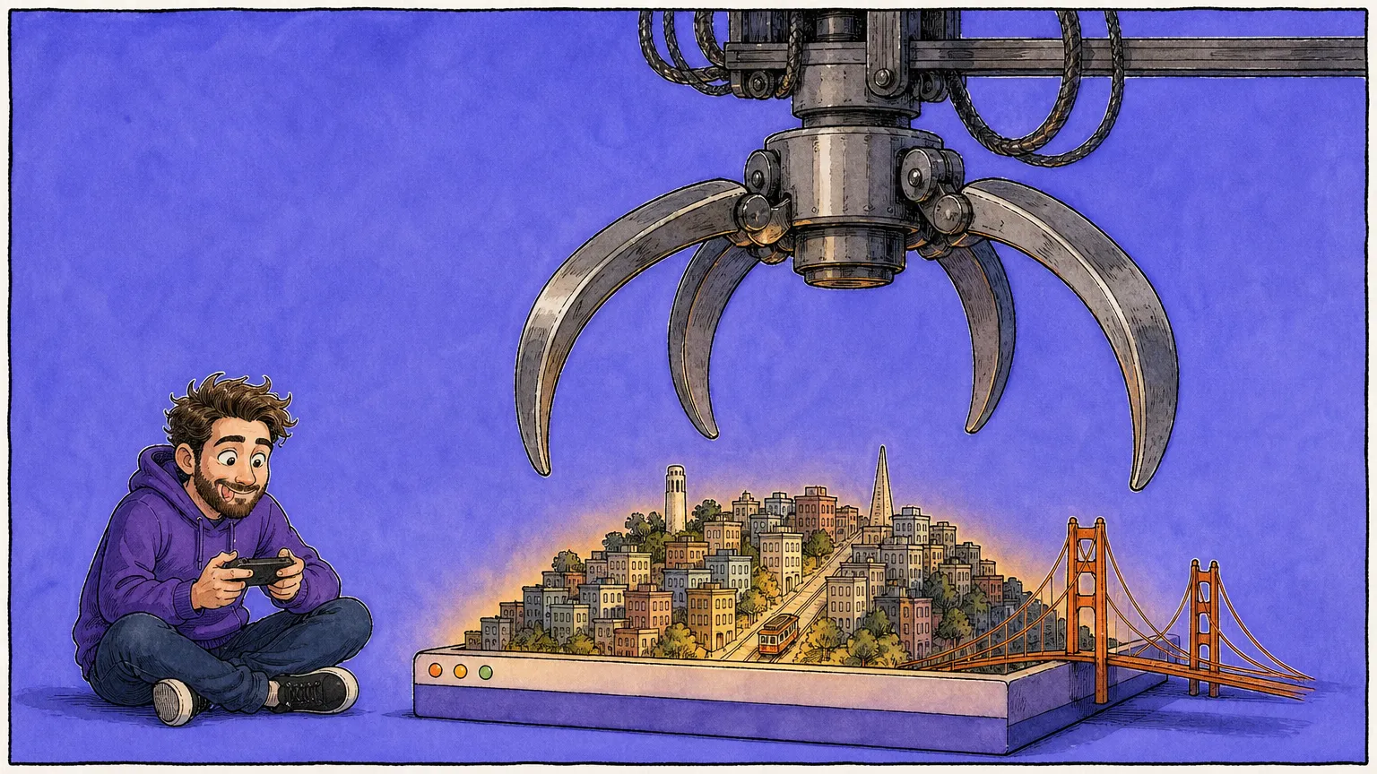 An OpenAI robotics engineer rebuilt San Francisco as a browser game with Codex, and the geometry is scraped Apple Maps